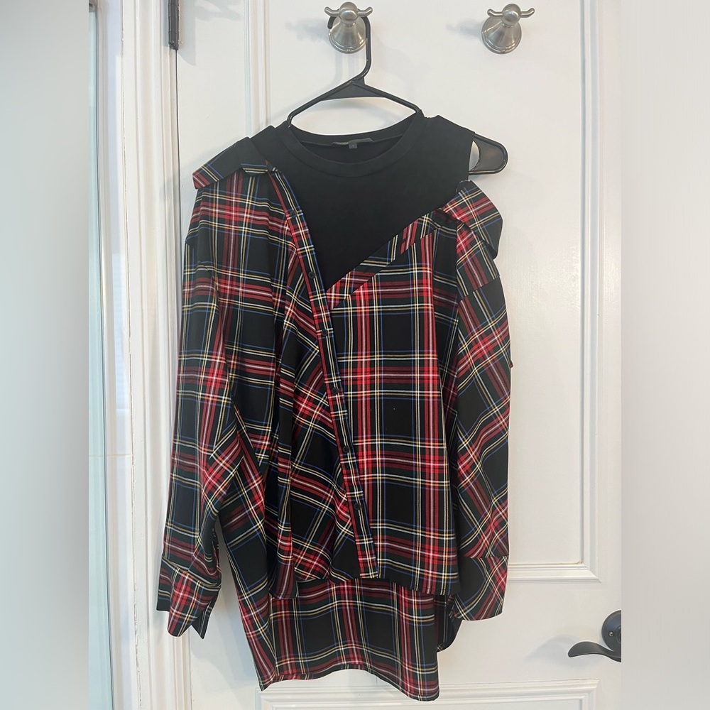 Maje off shoulder shirt